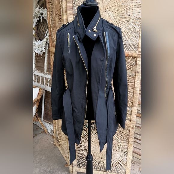 Michael Kors Jackets & Blazers - Michael Kors Womens Black Zip-Front Military Style Jacket_M